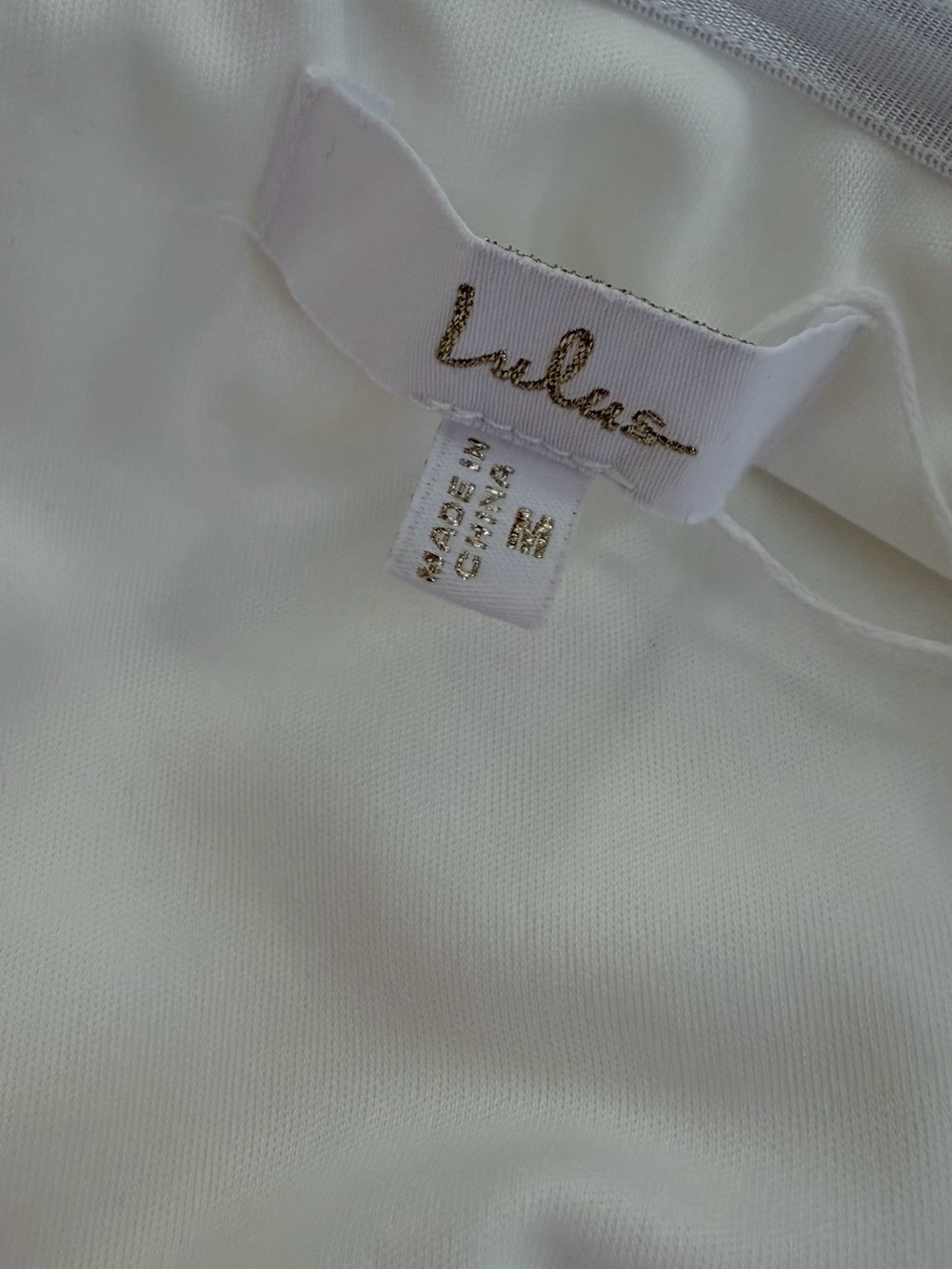 NWT Lulu's White Off-the-Shoulder Wedding Dress - Picture 7 of 10
